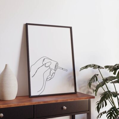 Nailtech Minimalist Line Art Beauty Wall Art