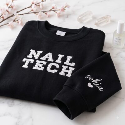 Nailtech Cotton Blend Vintage Embroidered Sweatshirt