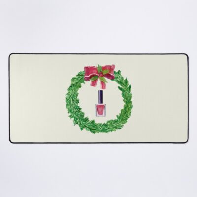Painted Nail Polish Wreath Design Mouse Pad