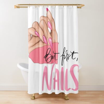 Boss Nails Bold Nail Art Glam Shower Curtain